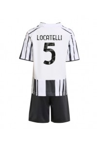 Juventus Manuel Locatelli #5 Jalkapallovaatteet Lasten Kotipeliasu 2025-26 Lyhythihainen (+ Lyhyet housut)